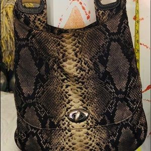 Donald J Pliner Snakeskin Handbag -made in ITALY